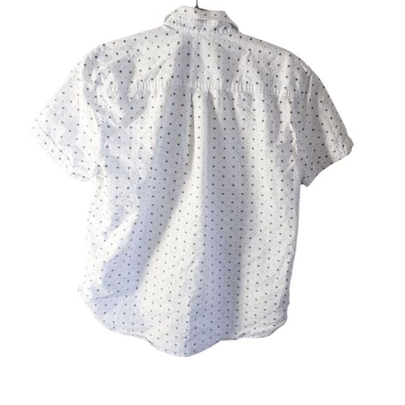 GUESS Geometric Print Button Down Short Sleeve Shirt Size Large - Picture 3 of 3